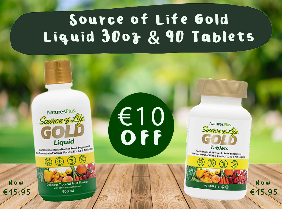 €10 Off Source of Life Gold 900ml & 90 Tablets