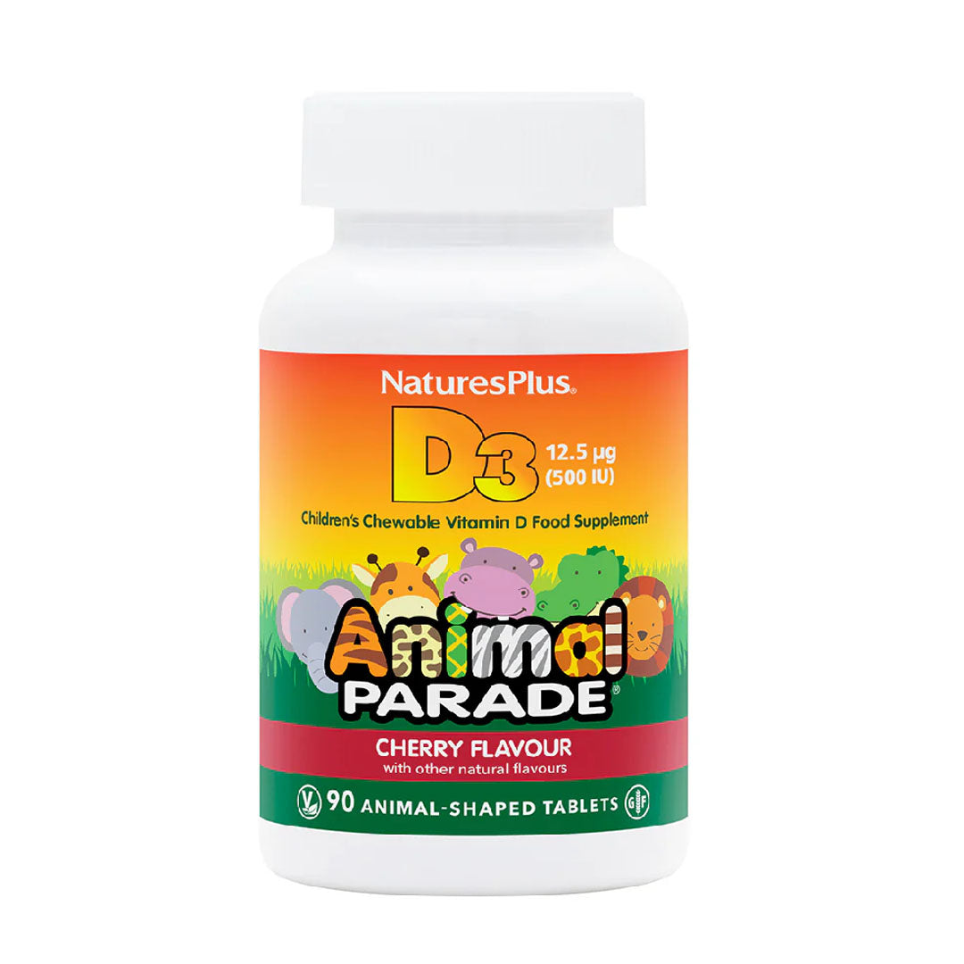 Natures Plus Animal Parade Vitamin D3 500IU 90 Tablets