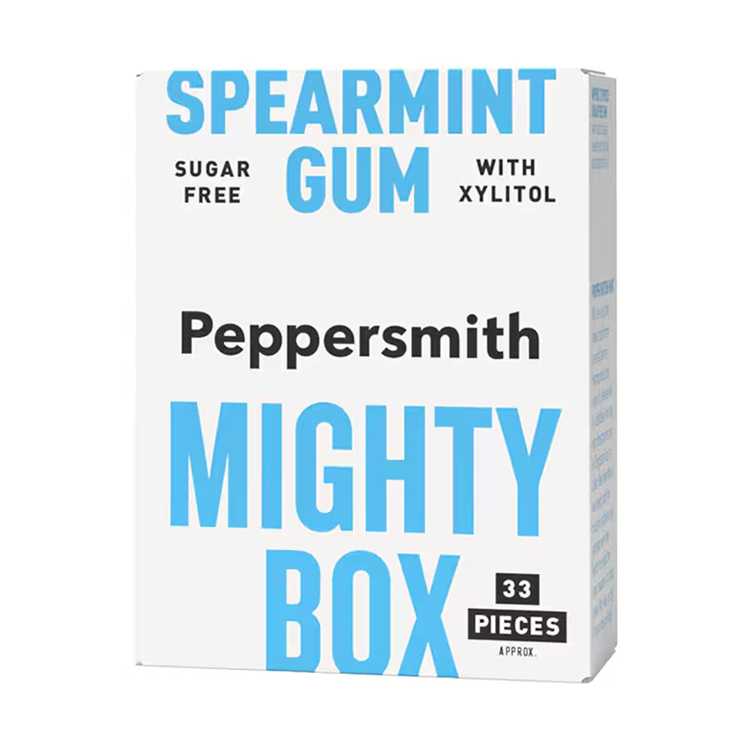 Peppersmith Spearmint Gum Mighty Box 33 Pieces