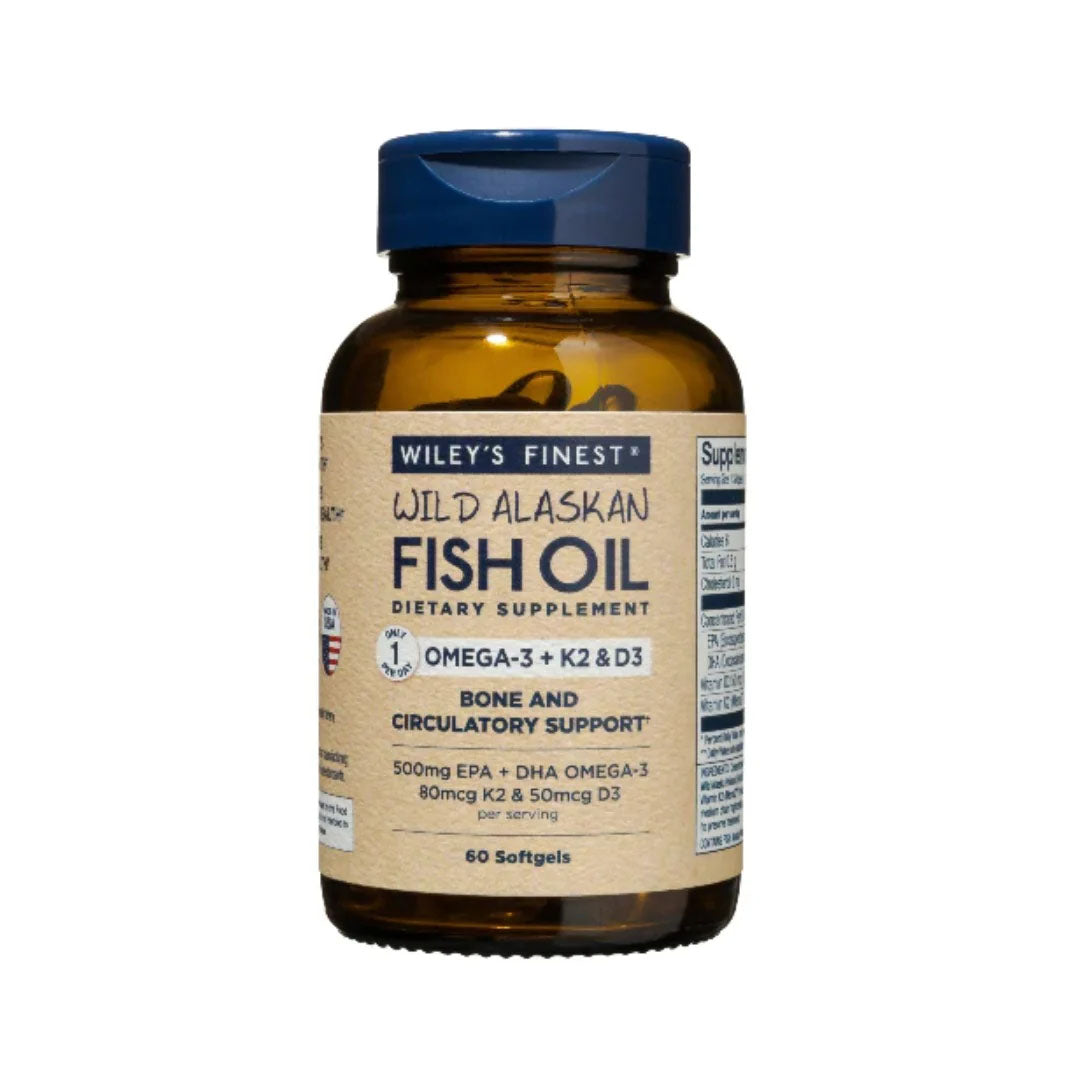 Wileys Finest Fish Oil with Vitamin D3 & K2 60 Capsules